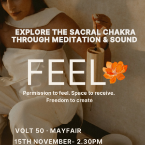 FEEL- explore the Sacral Chakra through stillness & sound